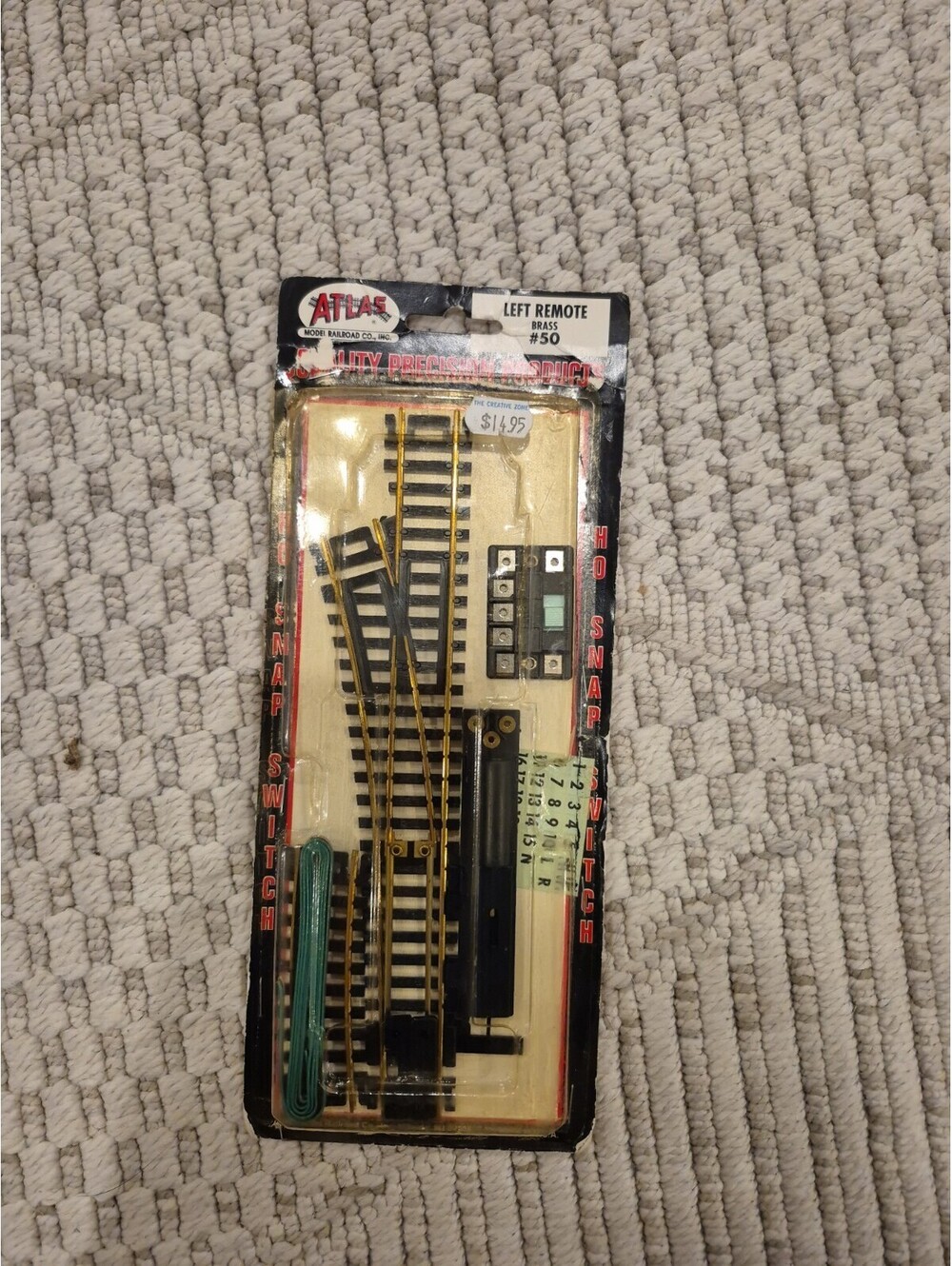 Vintage Atlas HO Scale Left Remote Snap Switch #50 Brass New in Package NIB USA